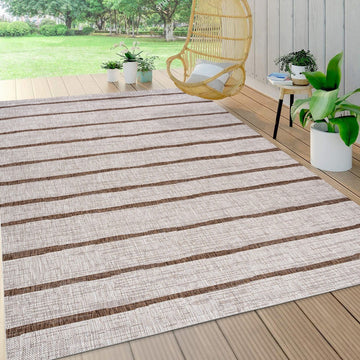 Colonia Berber Stripe Indoor/outdoor Area Rug